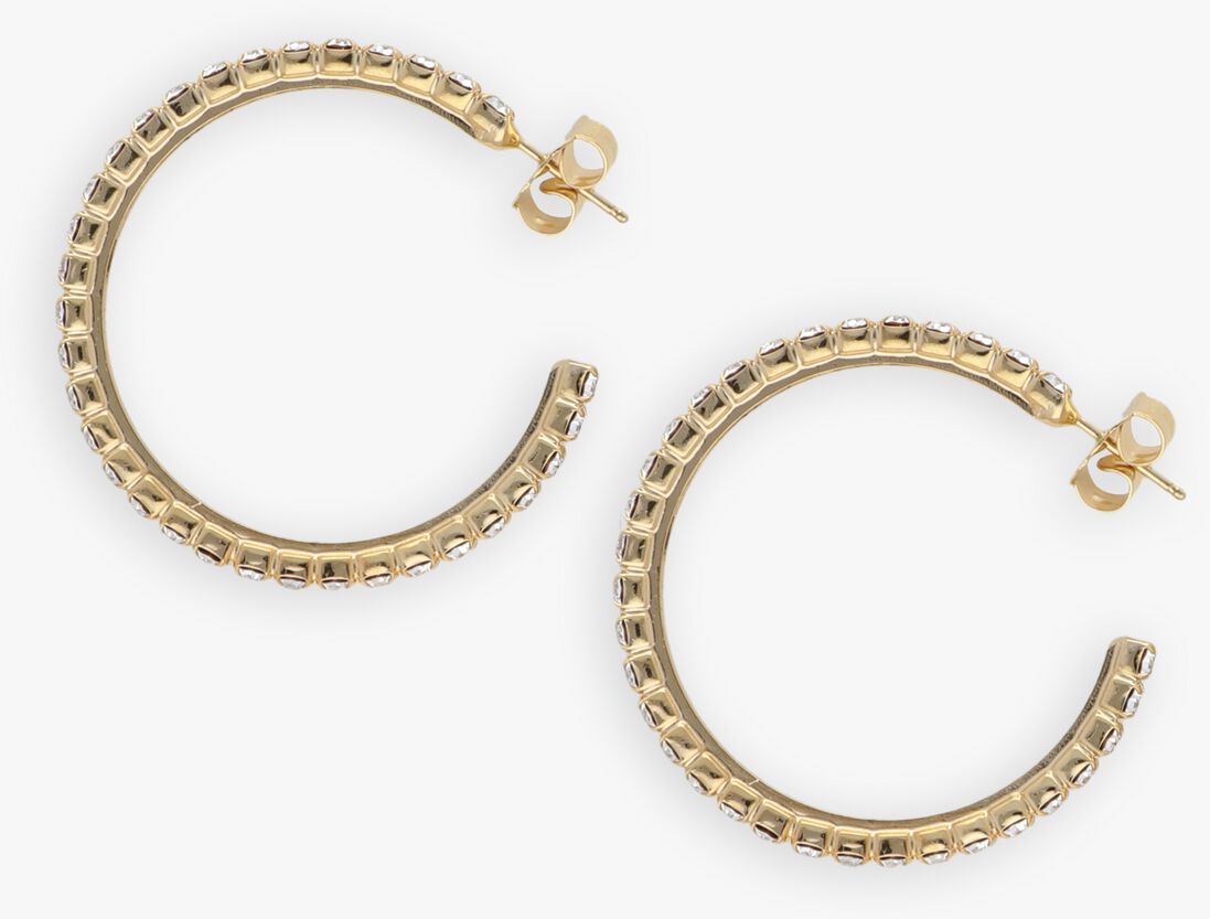 gouden lott. gioielli oorbellen ce sw creole w/ fine stones l