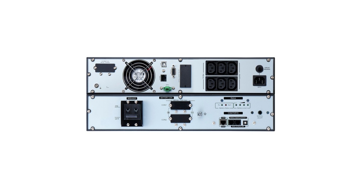APCEasy-UPS On-Line SRVL1KRILRK Noodstroomvoeding - Li-ion ups  (Zwart, 6x C13, Rack/tower convertible, extendable runtime, 1000VA)