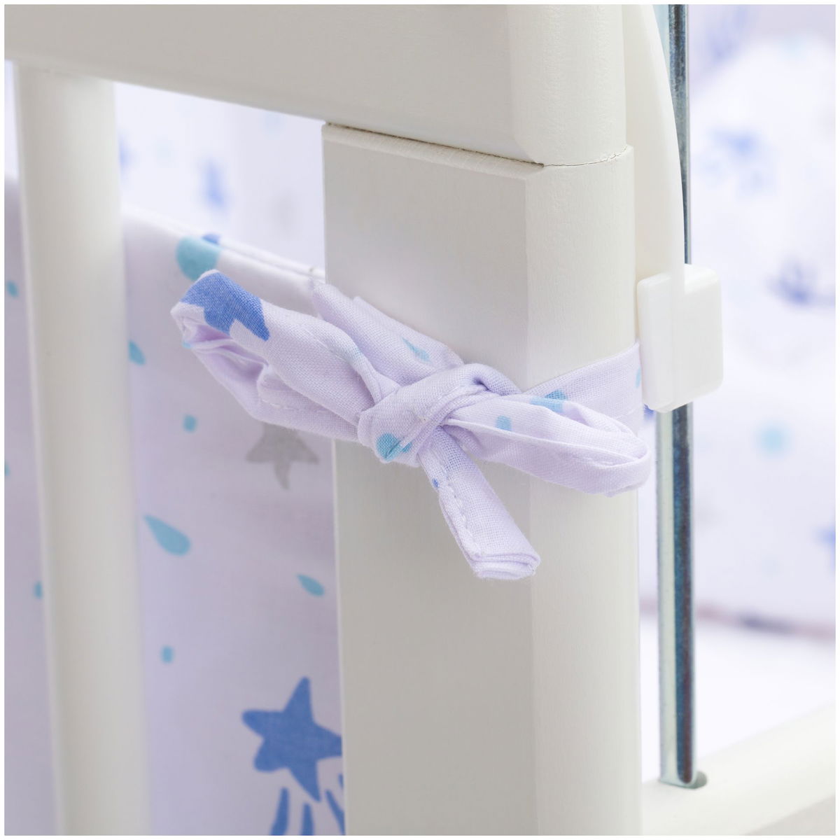 fillikidfillikid   Bettset zu Beistellbett Nino Luxe sterne weiss/blau