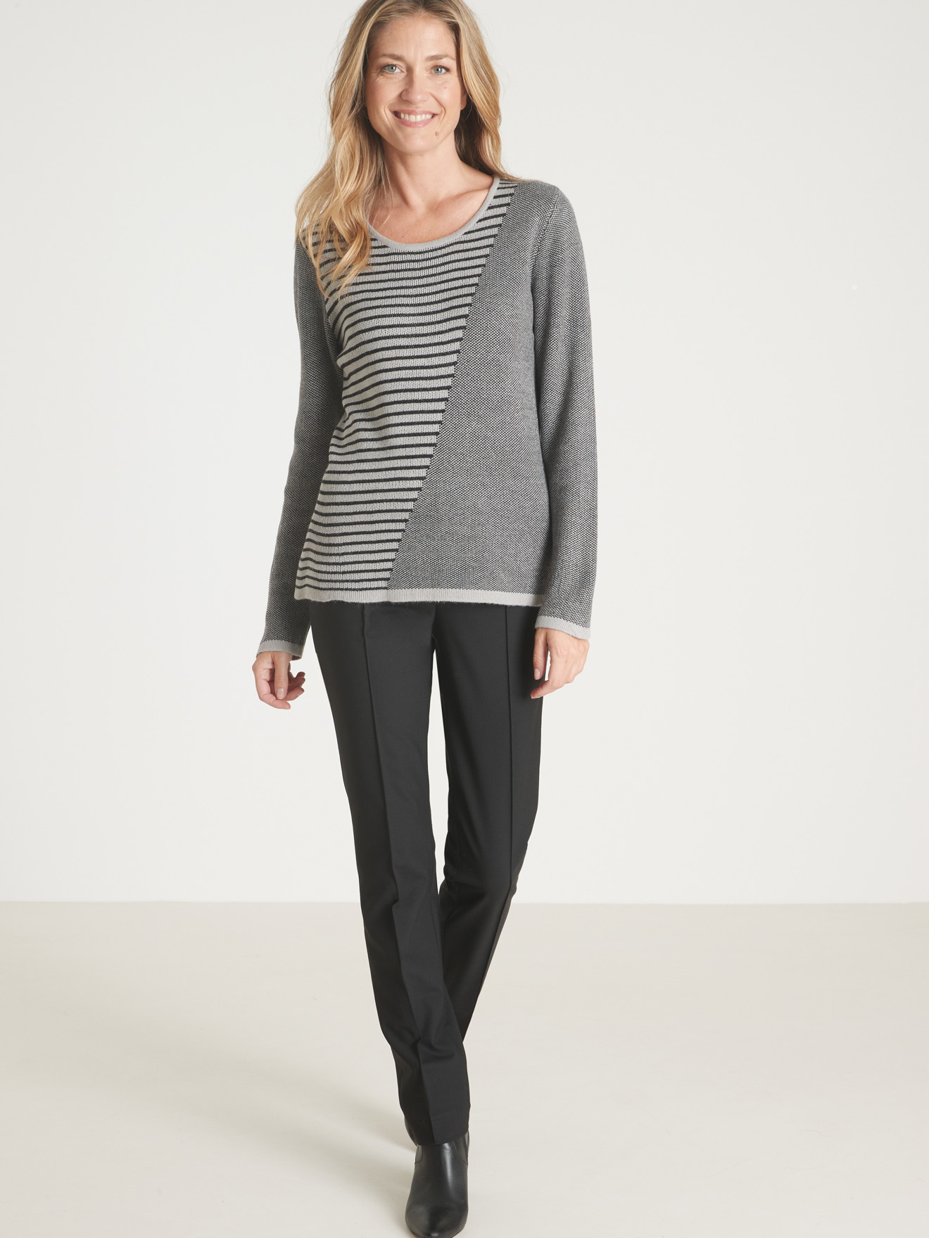 Pull motif jacquard fantaisie
