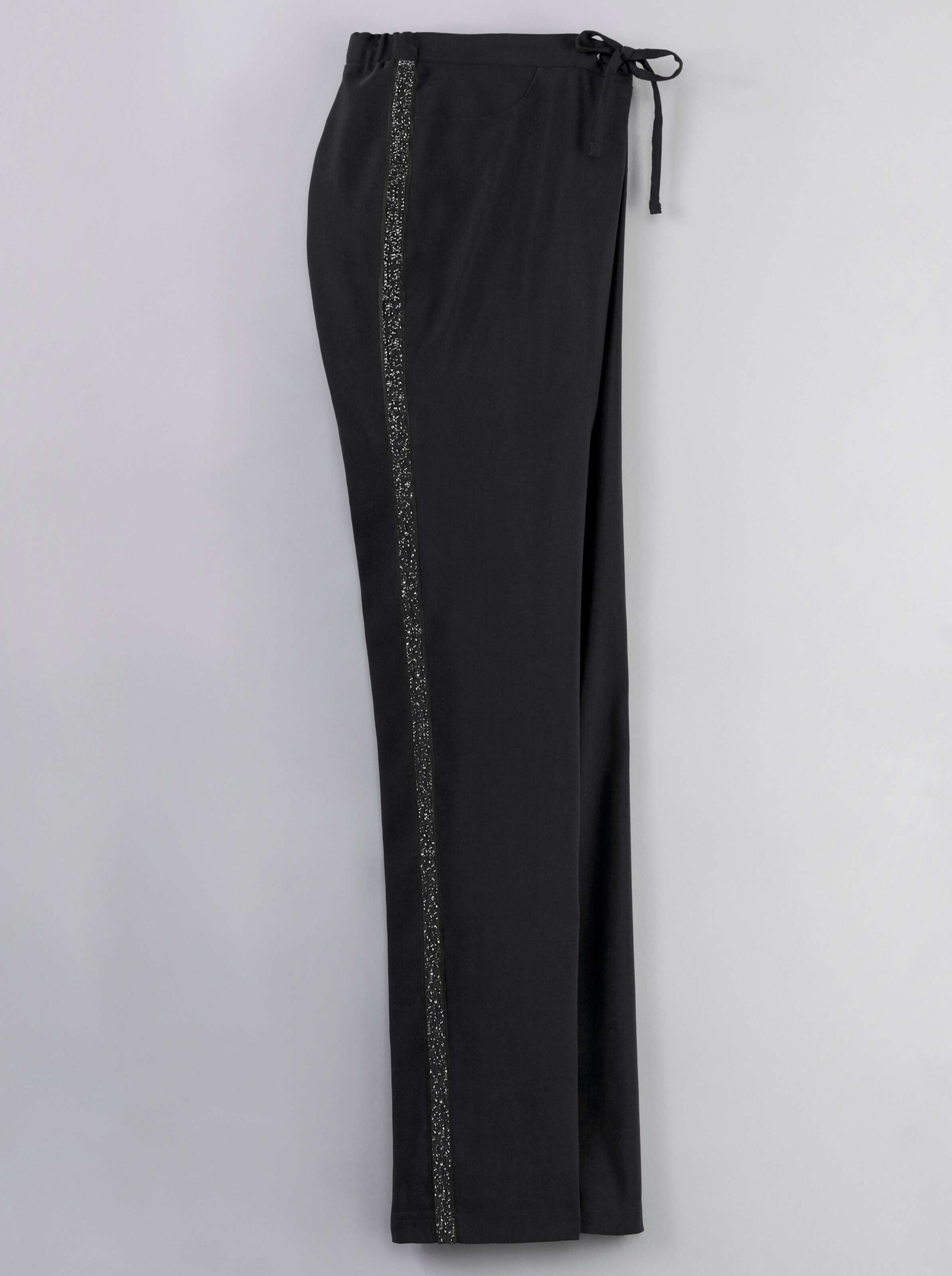 Stretch-Hose mit seitlichen Glitzerstreifen