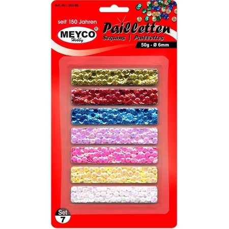 Meyco -Pailletten, farblich sortiert 50g