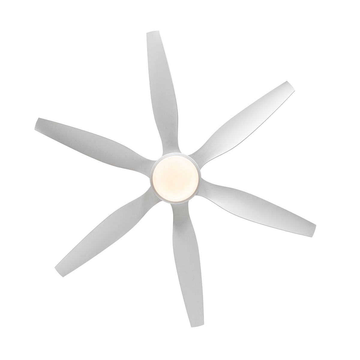 Plafondventilator wit 137cm incl. LED dimbaar met afstandsbediening - Tak