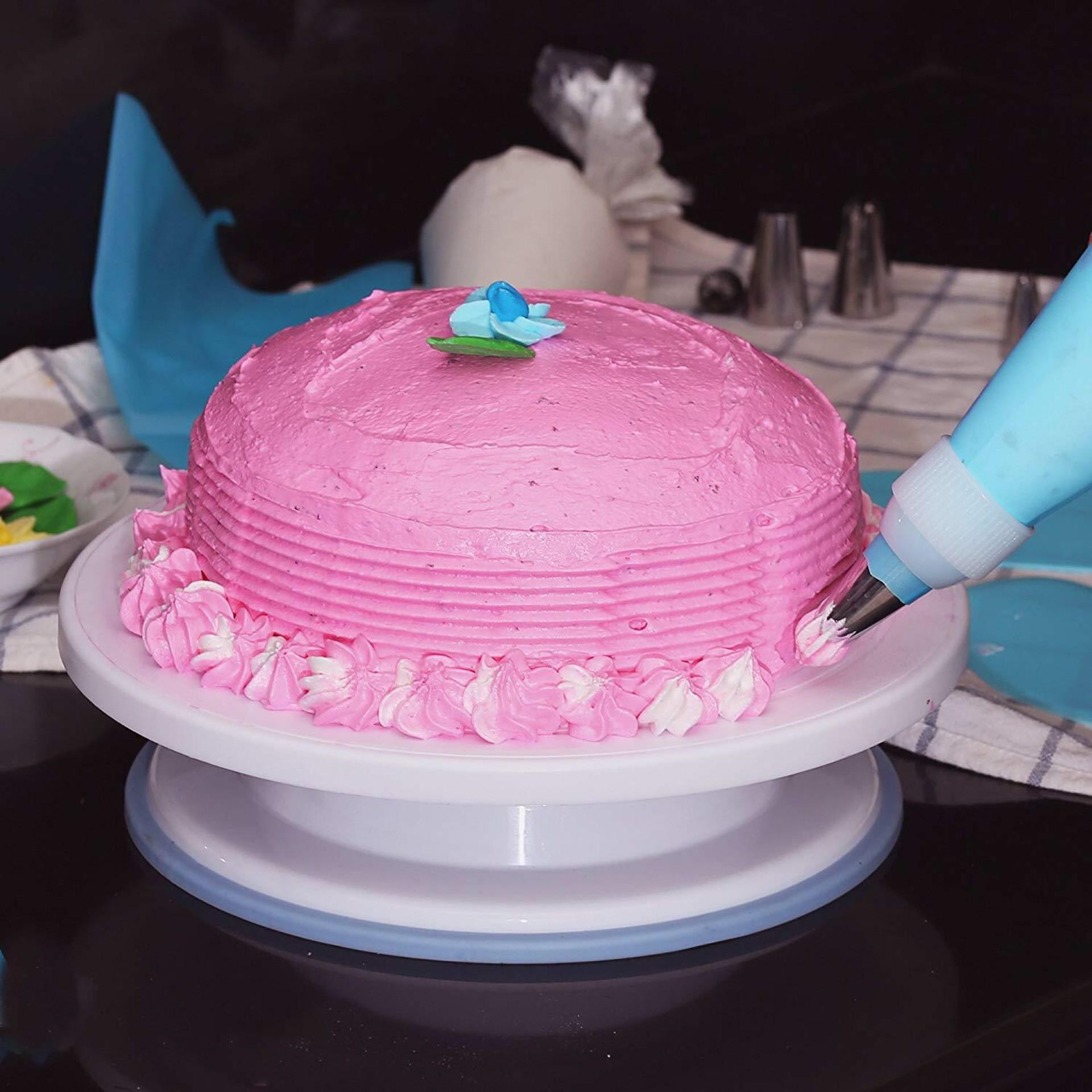 (106-tlg. Set) Ø28cm Drehbare Tortenplatte Kuchen Drehteller Starter Dekorier Set