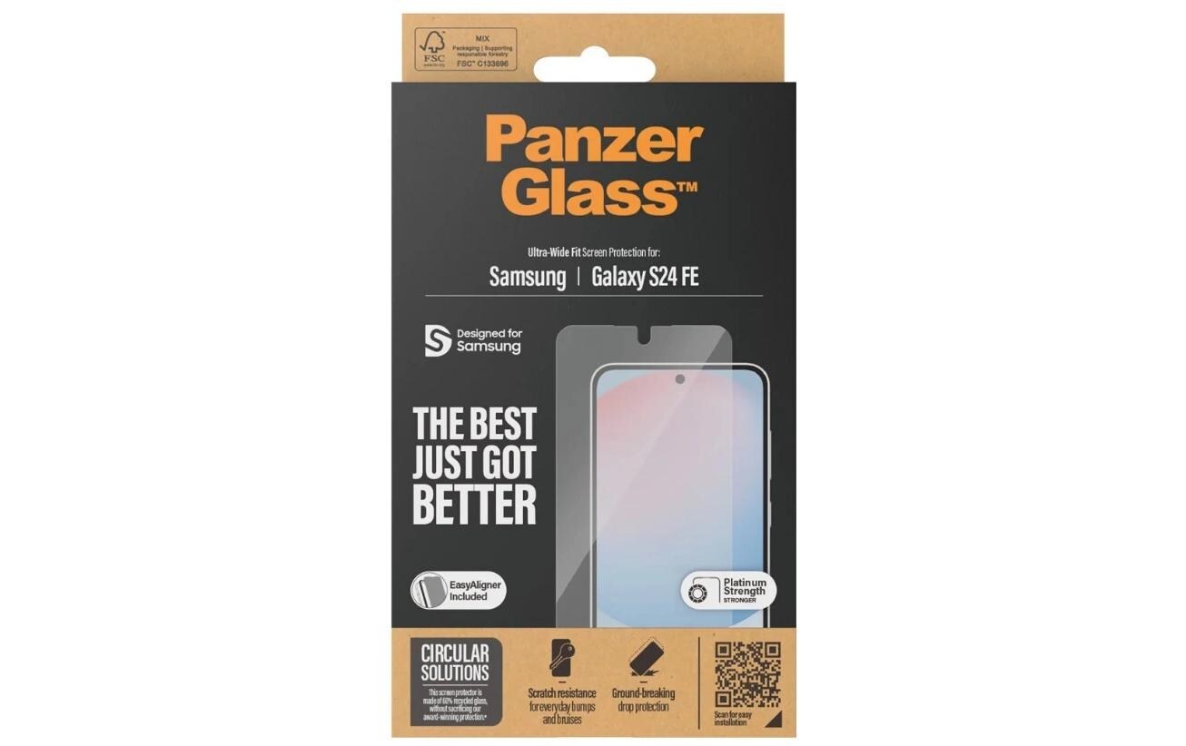 Displayschutz Ultra Wide Fit Galaxy S24 FE mit ApplicatorDisplay-Schutzfolie für das Samsung Galaxy S24 FE
