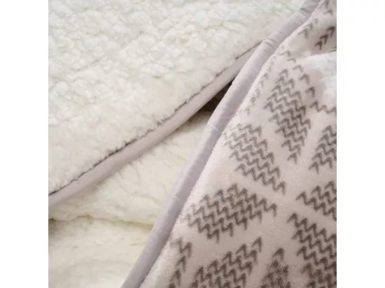 Couette imprimée sherpa polaire Chalet - Chaude 250g/m2 - 220x240cm
