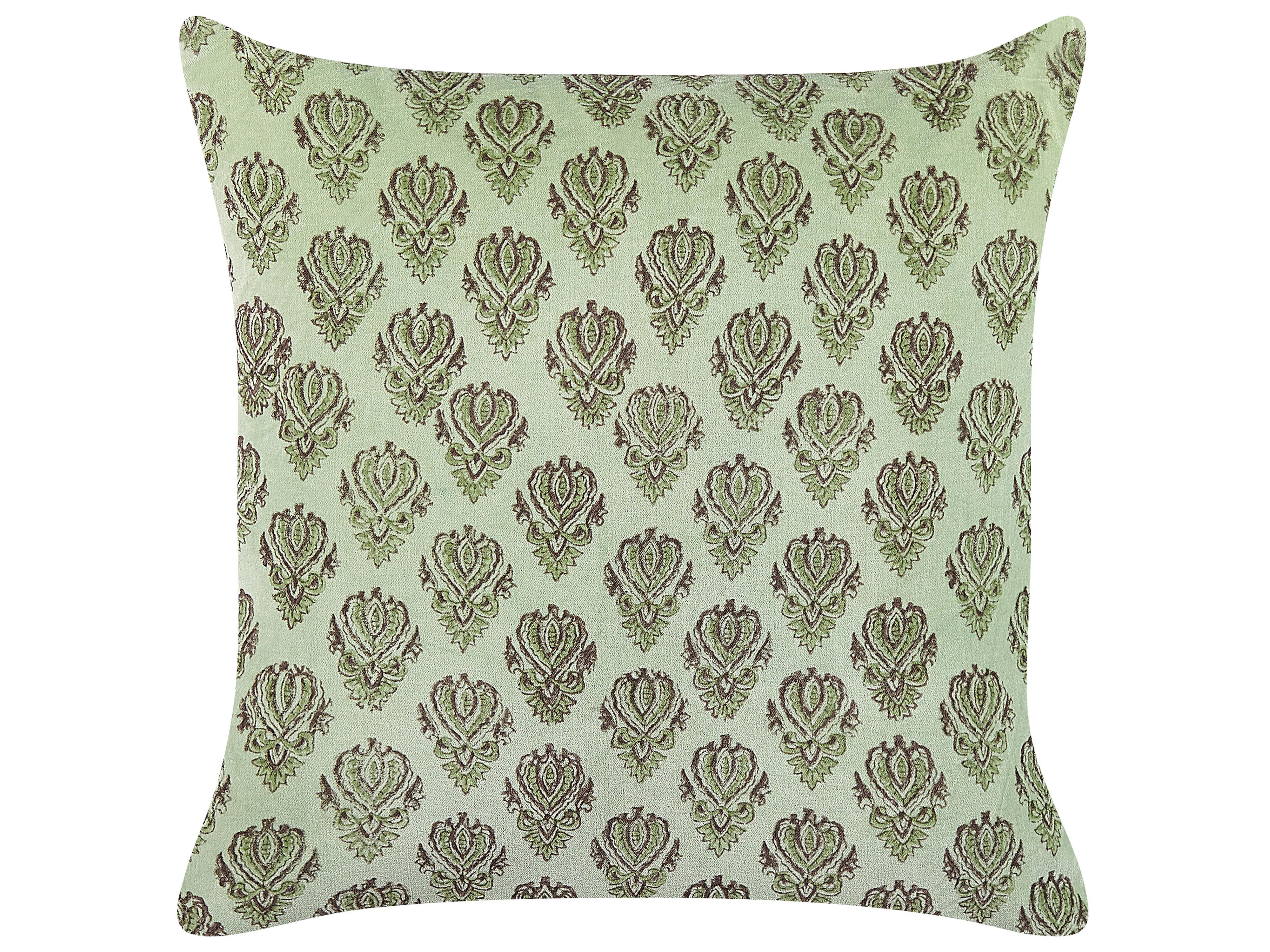 Set van 2 sierkussens RUNGIA Fluweel 45 x 45 cm Groen bloempatroon