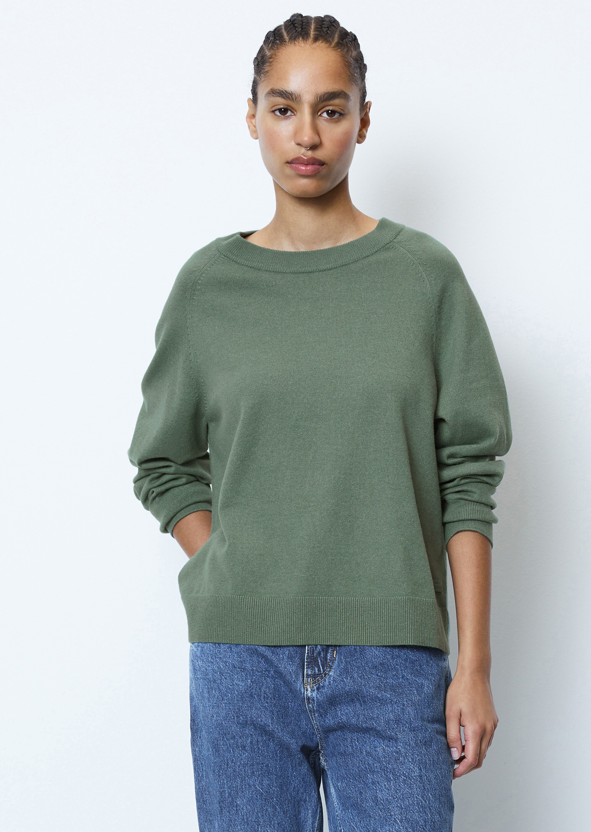 Basic Pullover regular aus Soft-Cotton-Stretch