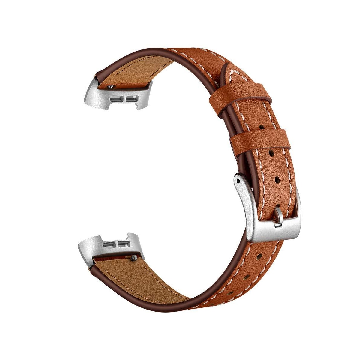 Reim til Fitbit Charge 3/4 i brunt skinn