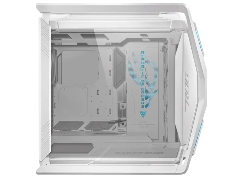 ASUS ROG Hyperion GR701 - FT gaming - udvidet ATX - sidepanel med vindue (hærdet glas) - ingen strømforsyning - hvid - USB/Lyd