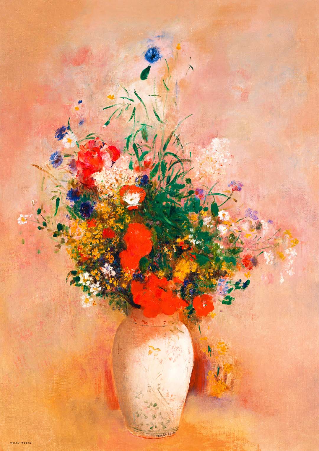 Vase mit Blumen Gemälde von Odilon Redon