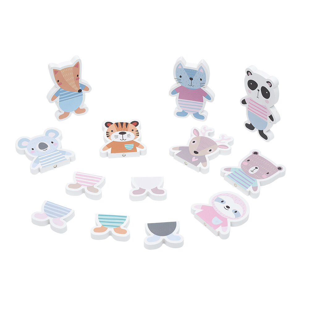 Puzzle magnétique animal en bois certifié FSC® 8 pièces