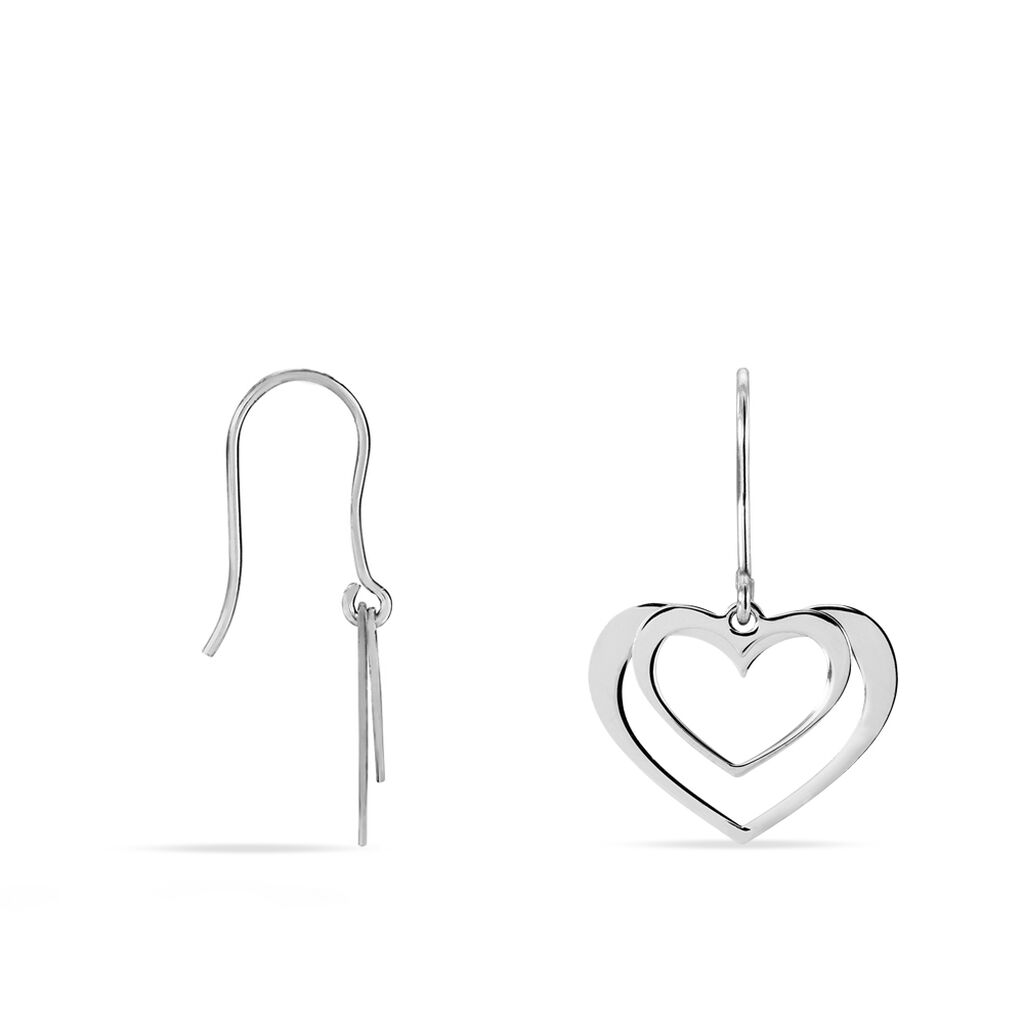 Boucles D'oreilles Pendantes Clarra Argent Blanc