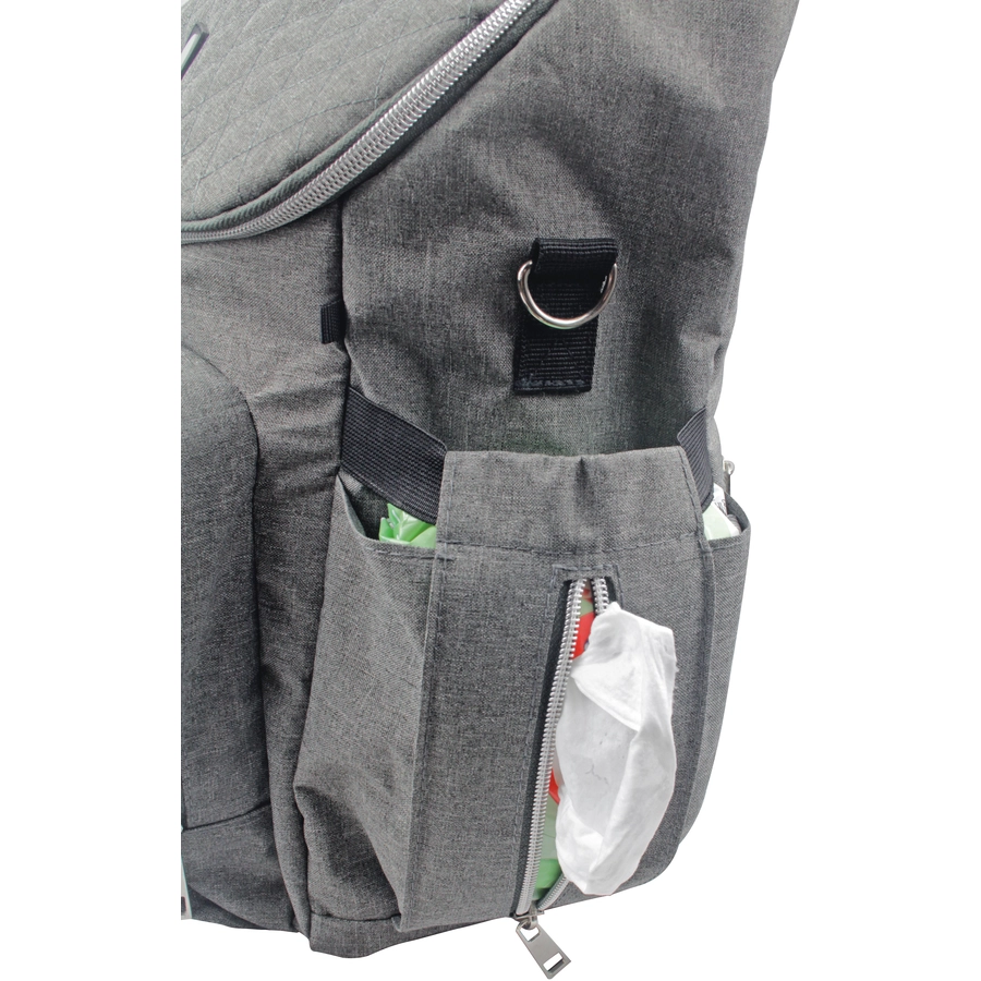 DOOKY Wickelrucksack 2 in 1 Grey melange