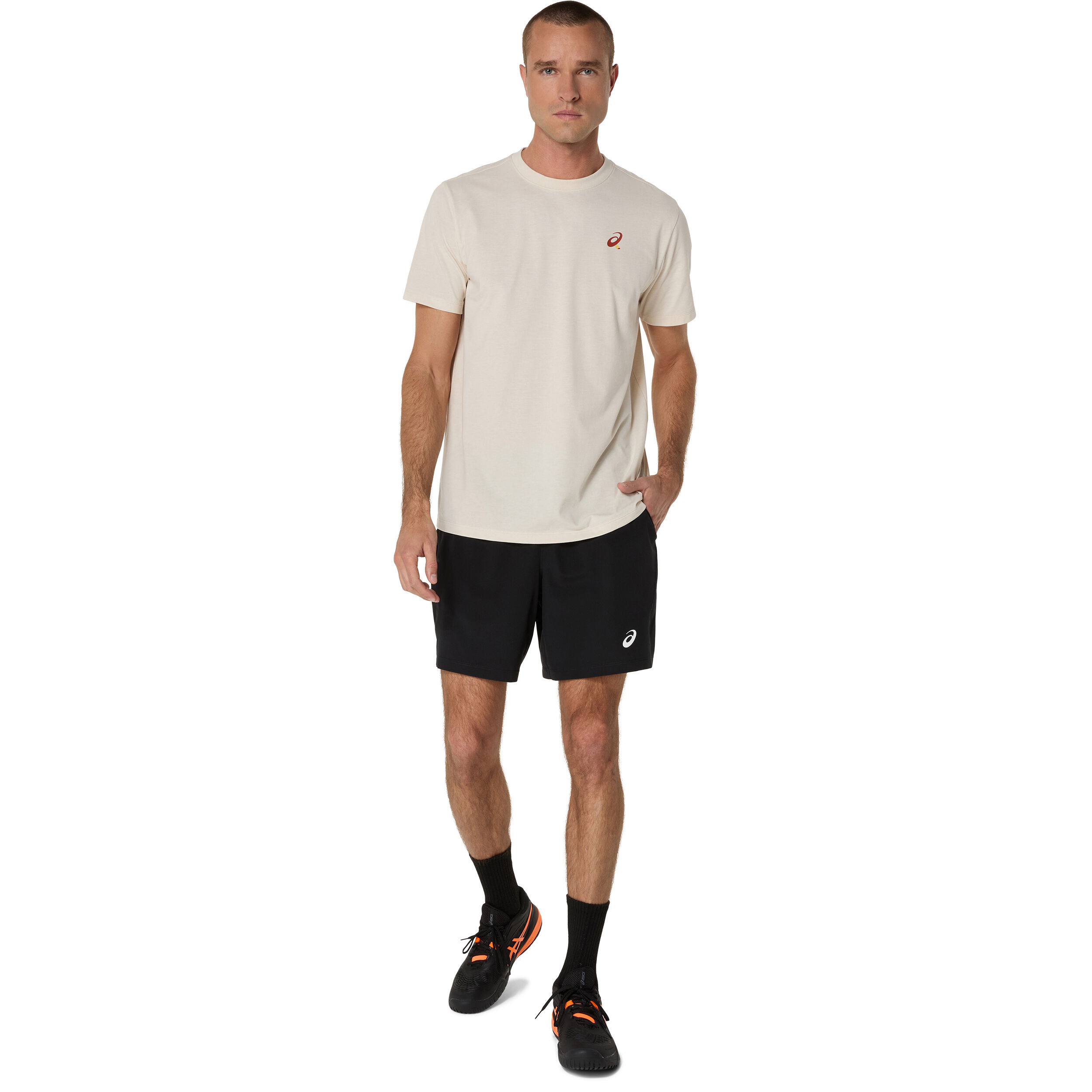 ASICS Court Graphic T-shirt Hommes - Beige