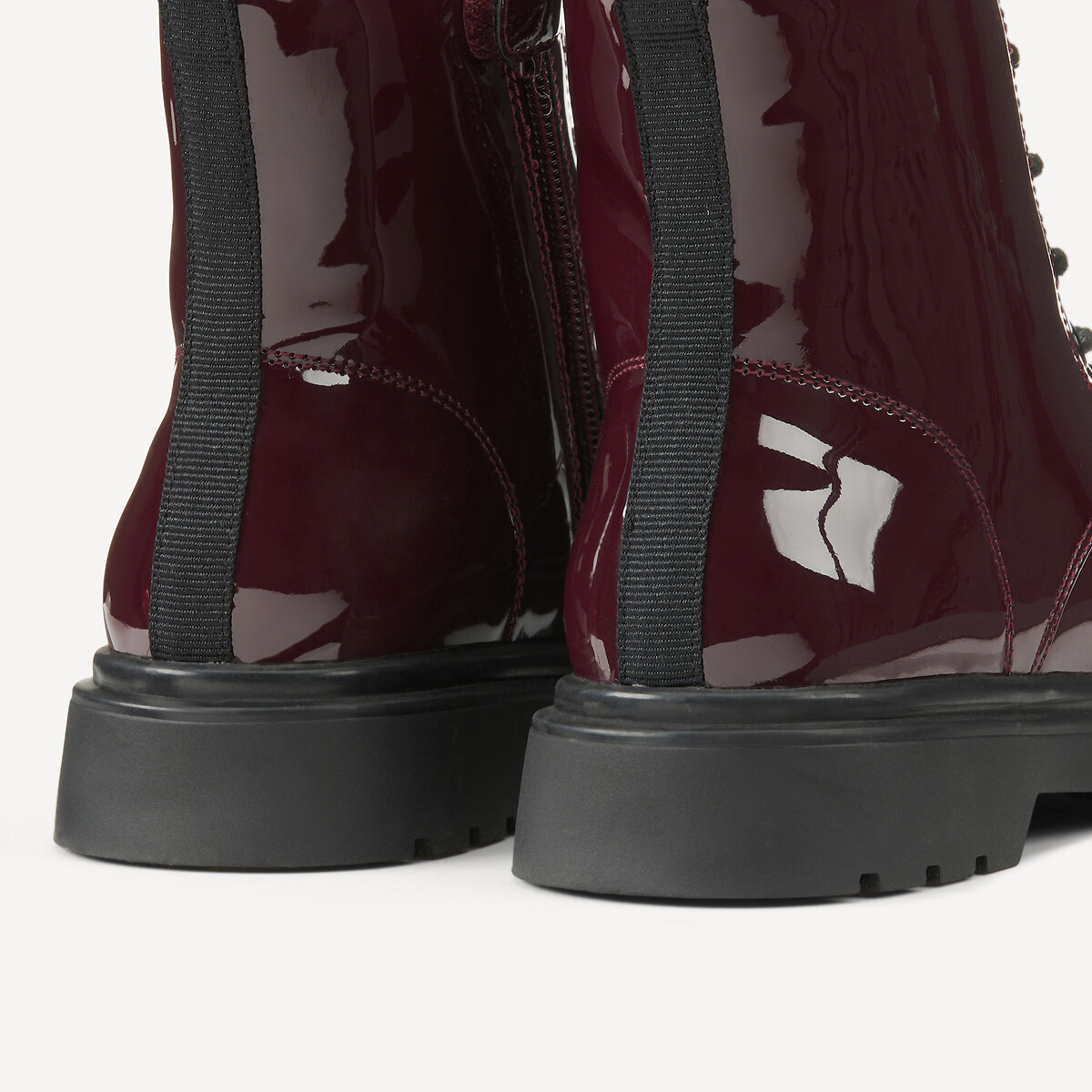 COLEÇÃO LA REDOUTE<br>Botas de verniz rendado
