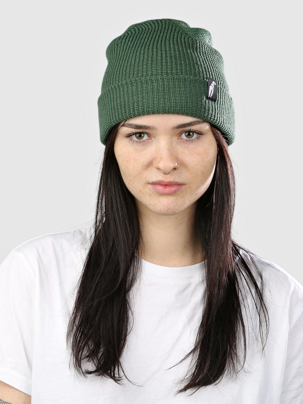 Crab Grab Claw Label Beanie forest