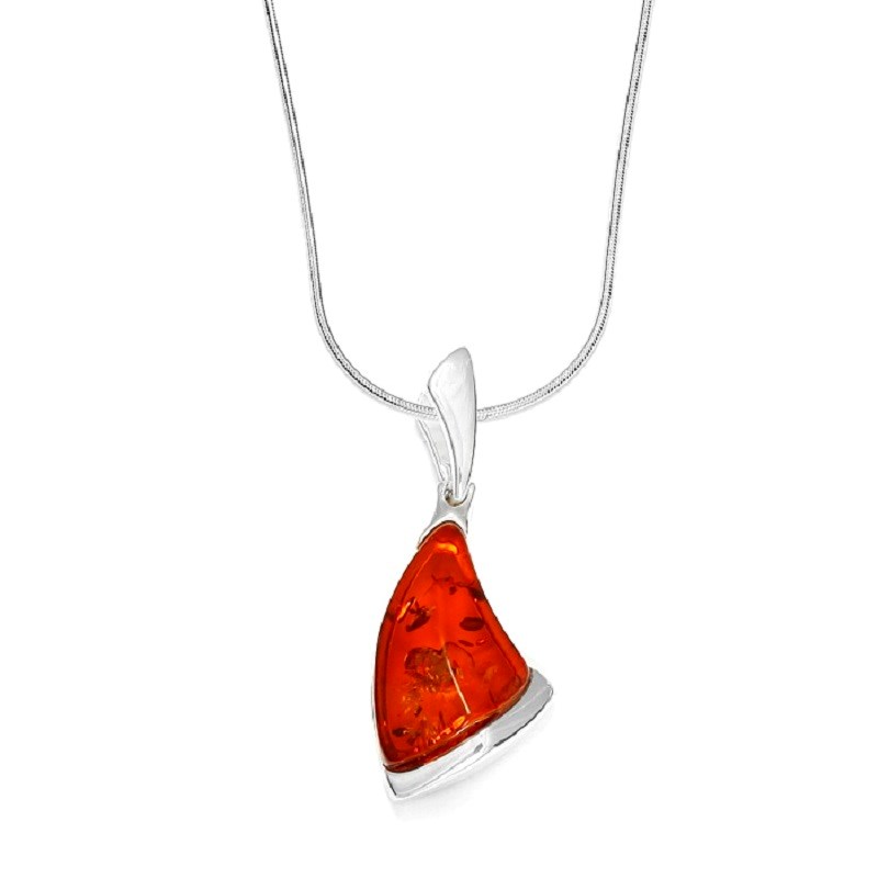 Collier véritable pierre ambre