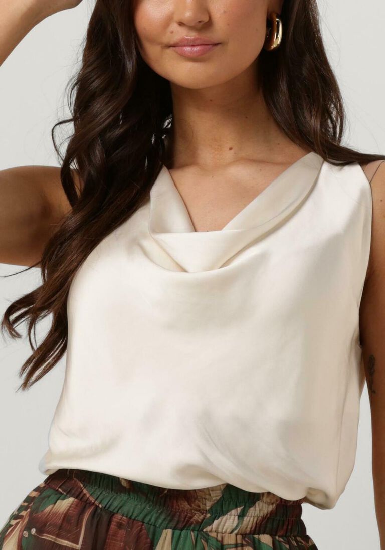 ACCESS creme access top draped top