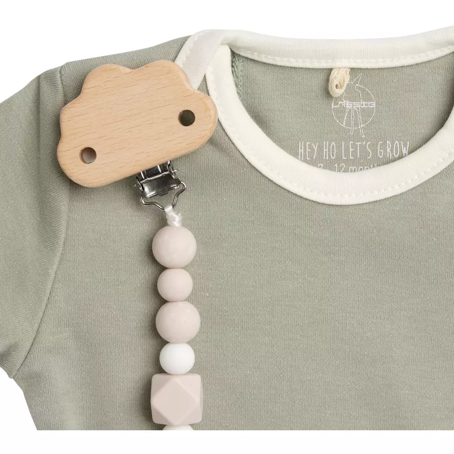 LÄSSIG Soother Holder WoodSilicone Little Universe Rose