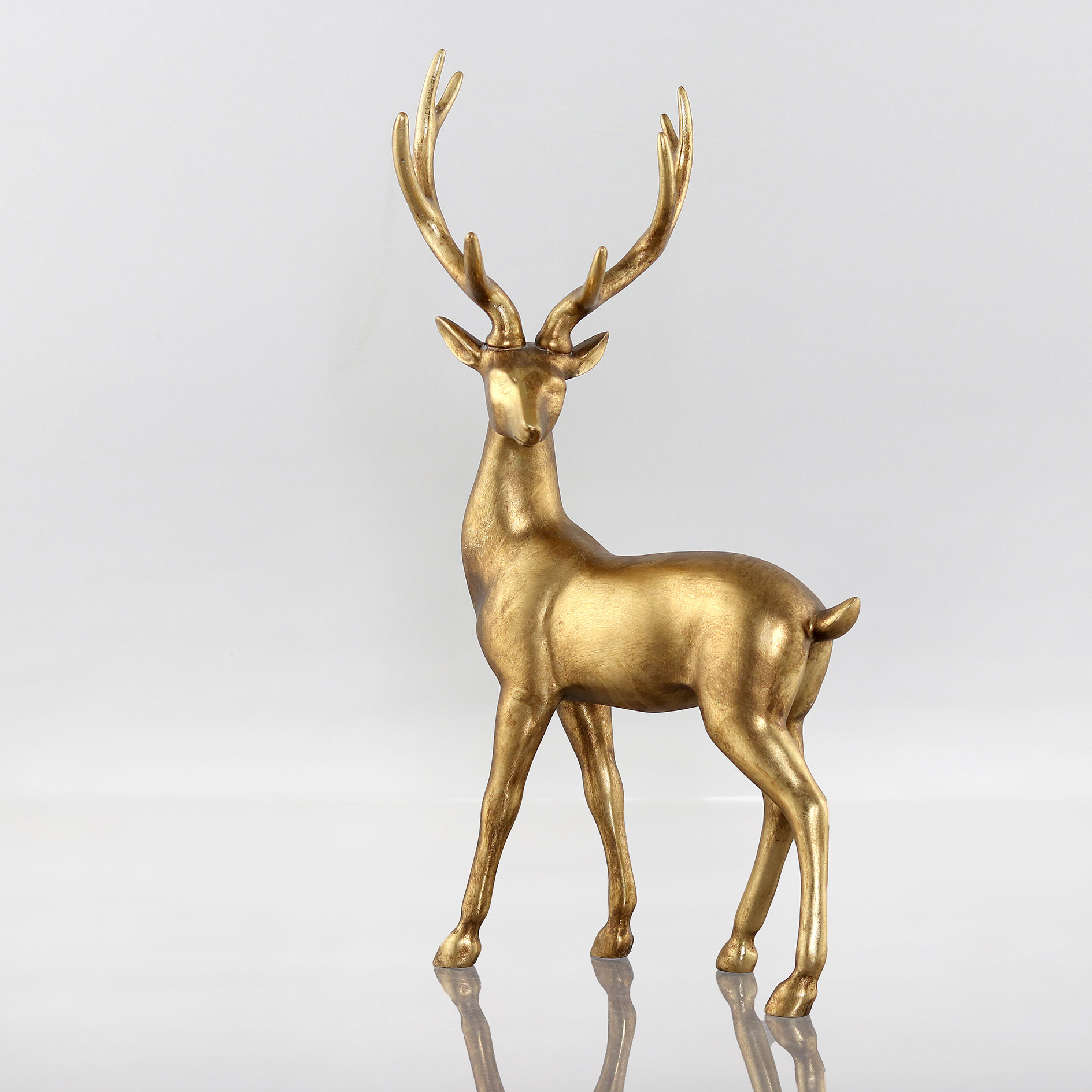 Deko Hirsch - goldfarben - 51 cm