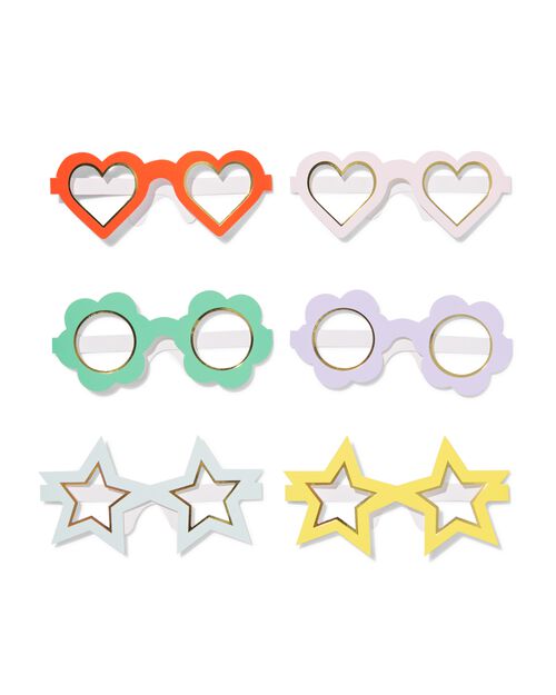 lunettes de fête en carton lot de 6