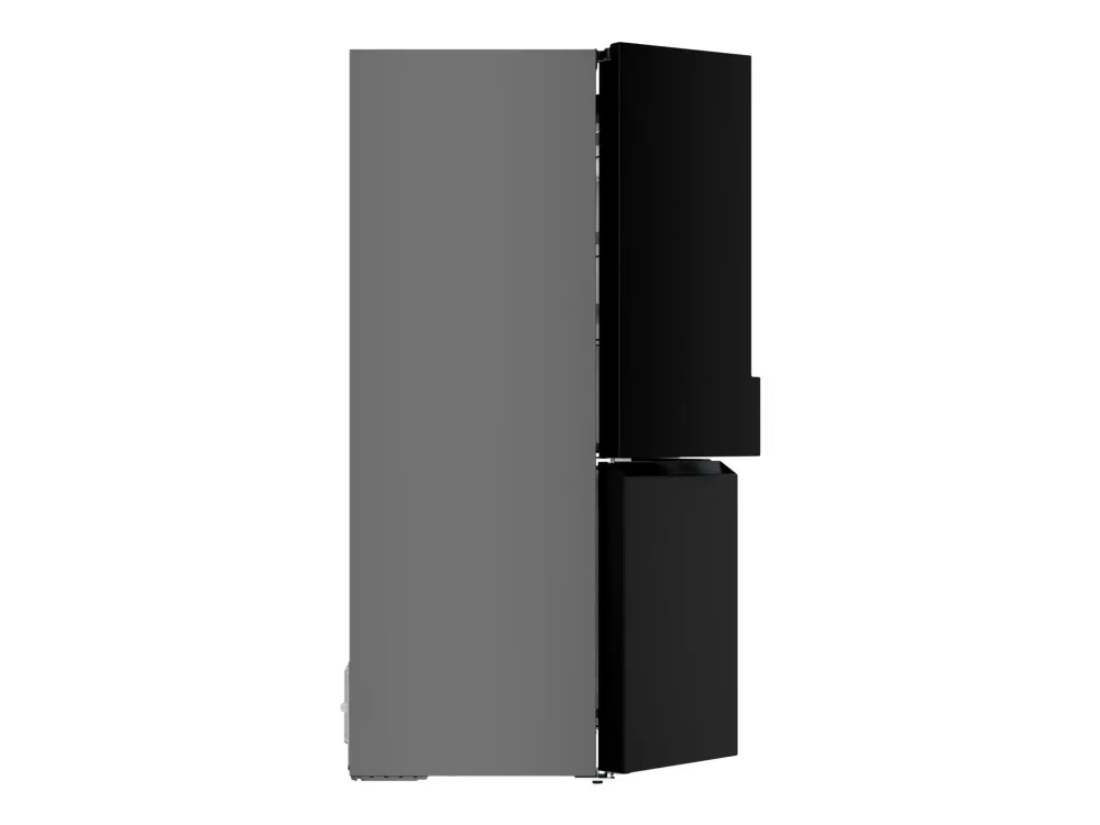 Siemens KF96NAXEA - Køleskab/fryser - bund-fryser - bredde: 91 cm - dybde: 73.1 cm - højde: 183 cm - 605 liter - Klasse E - BlackSteel