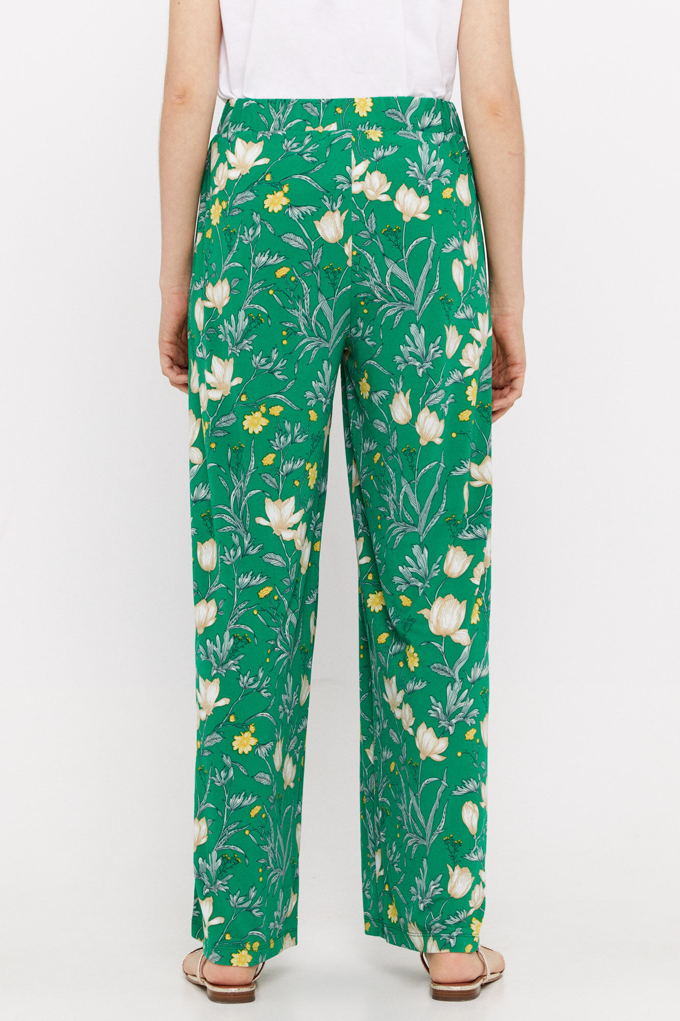 Calças de malha estampadas - Estampa verde