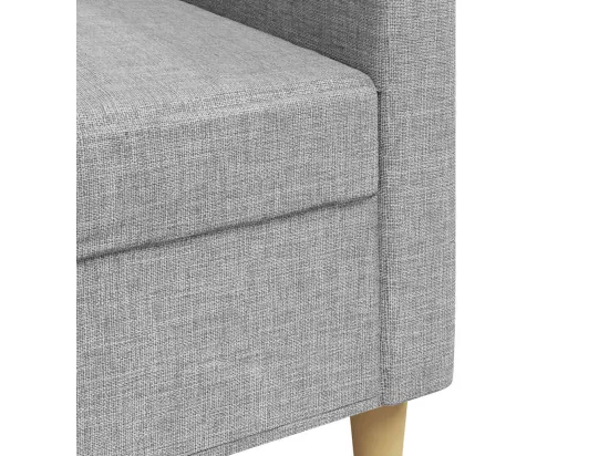 Canapé à 3 places Gris clair 210 cm Tissu