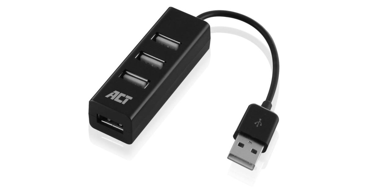 ACT ConnectivityUSB Hub mini 4 port usb-hub  (Zwart)
