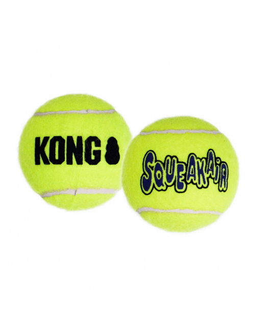 Kong Air Squeaker Ball Geel - Hondenspeelgoed