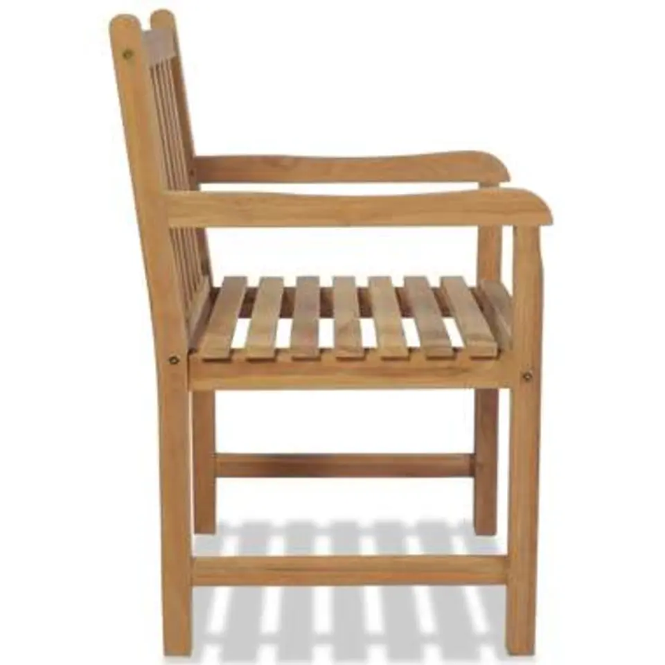 vidaXL - Tuinstoel - Bruin - Teakhout - 2 stuks
