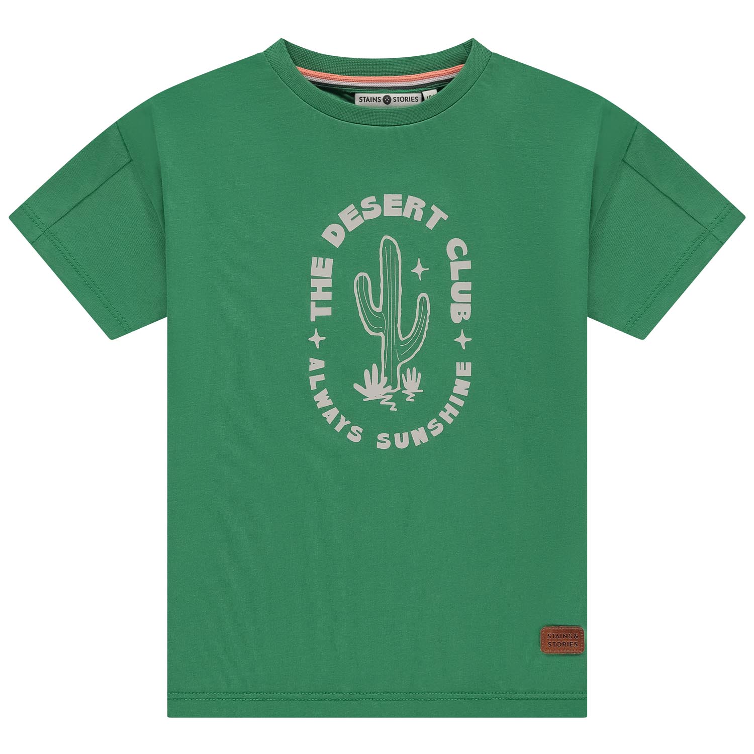 Stains & Stories T-shirt korte mouwen printopdruk groen