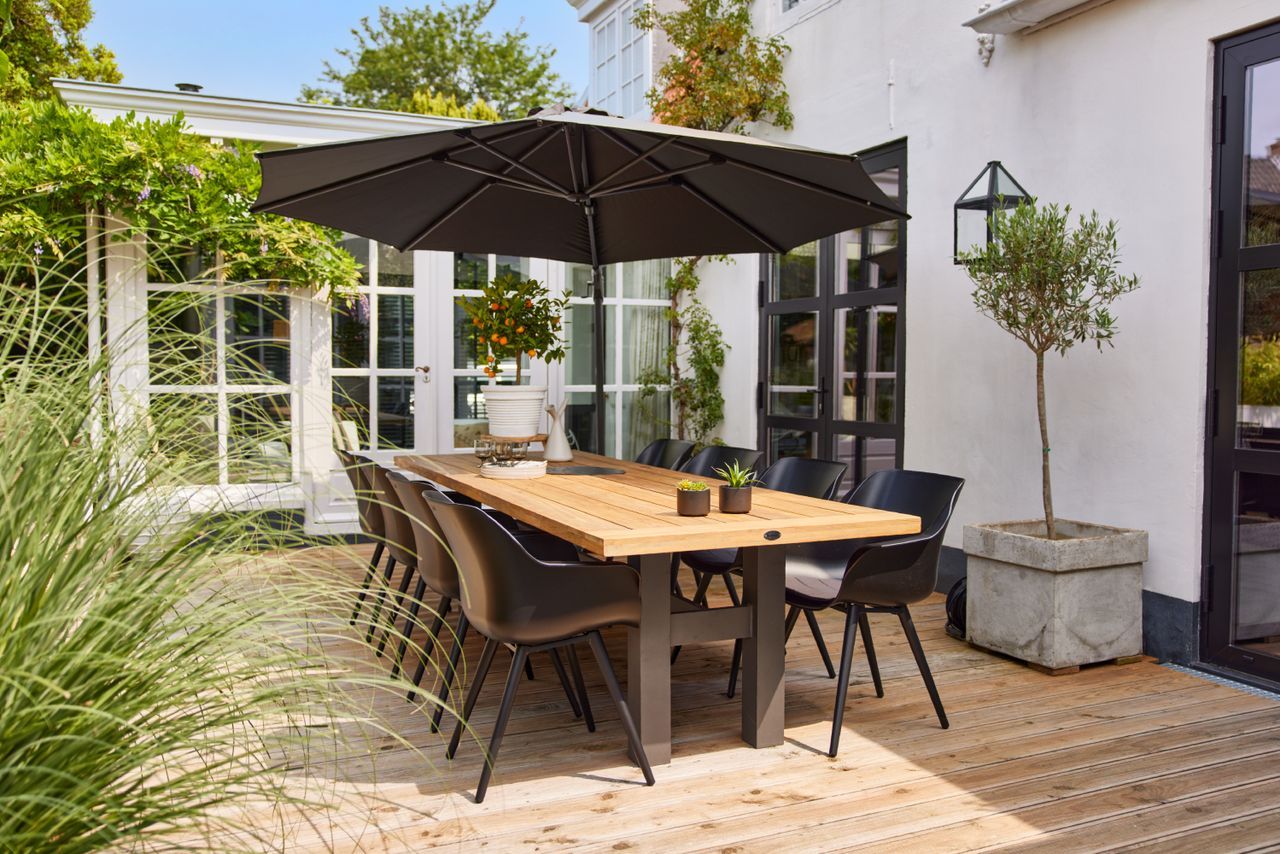 Zweefparasol r300cm Antraciet 14.121.178 Shadowflex ⌀300  x H245 cm