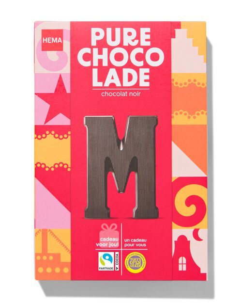 lettre M en chocolat noir 140g