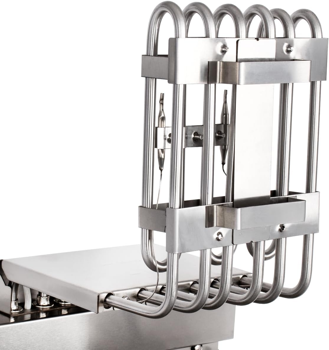 Beeketal 'BWF-131' Profi Gastronomie Kaltzonen Fritteuse (13l Volumen für max. 8,5l Öl) Gastro Imbis Friteuse mit Ein/Aus Schalter, Doppelheizspirale und Fettablaufhahn - 400V Starkstrom