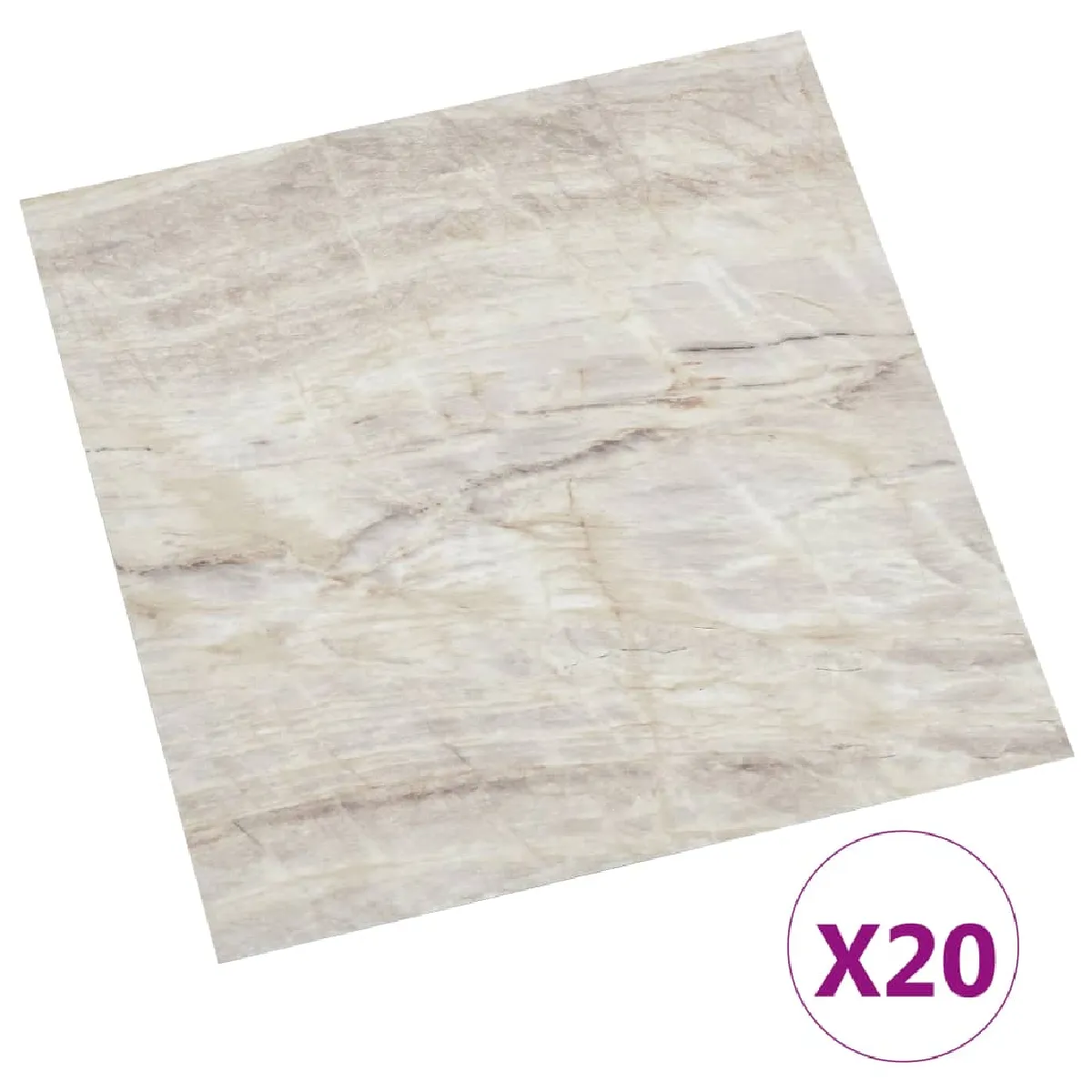 vidaXL Dalles PVC autoadhésives 1,86 m² - Beige