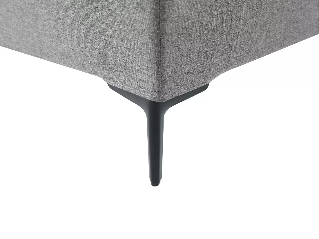 Sommier déco tapissier 140 x 200 cm déhoussable - Gris - ISANI de YSMÉE