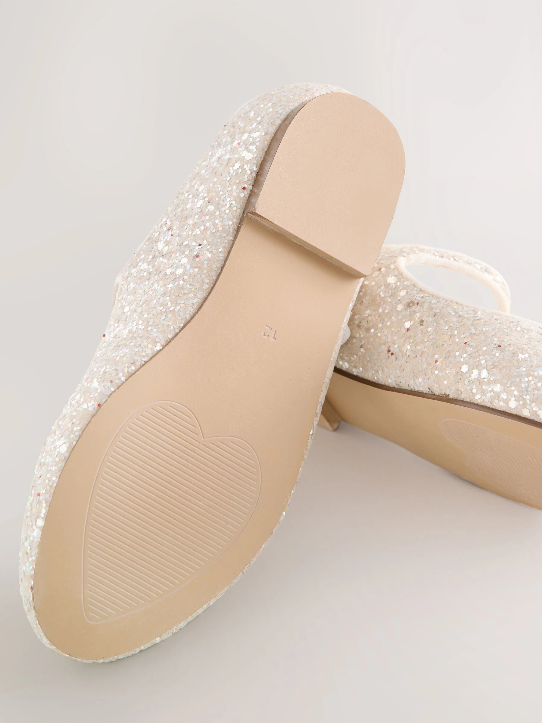 Ivoorkleurig met glitters - Mary Jane Flower Girl Occasion Shoes
