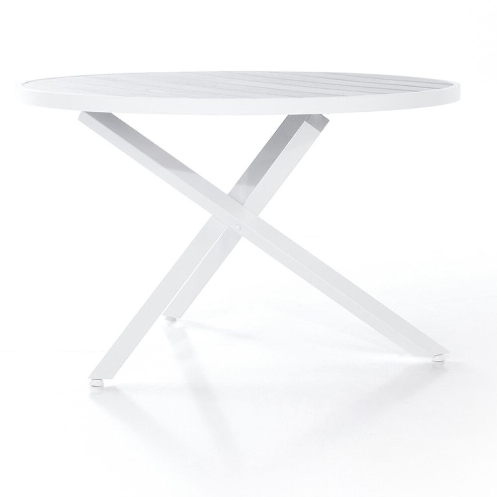 SPISEBORD SUNFUN SMYGEHUK Ø118CM GRÅ/HVIT