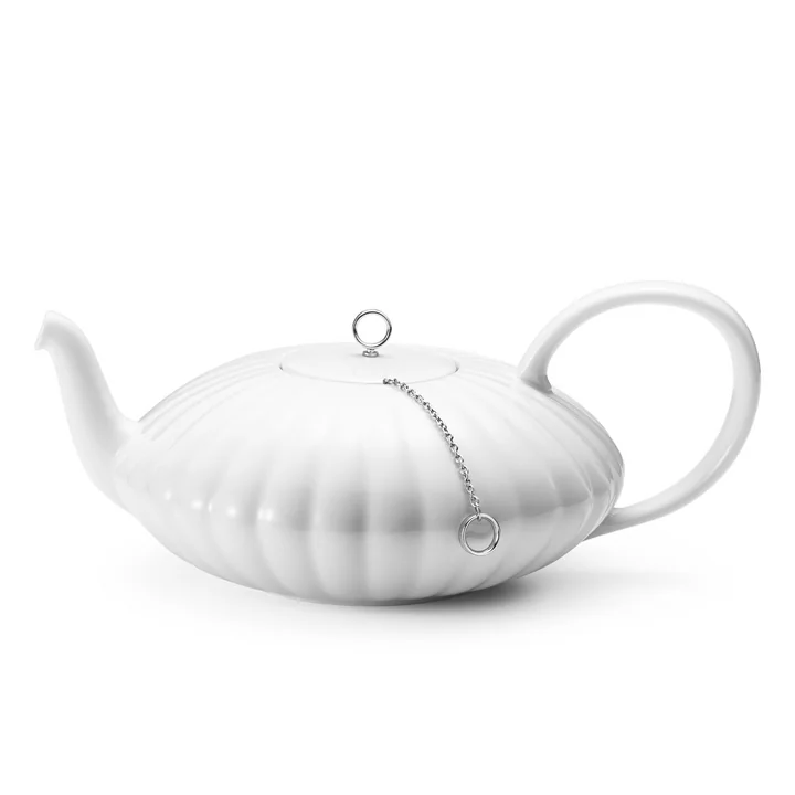 Georg Jensen - Bernadotte Teekanne, weiss