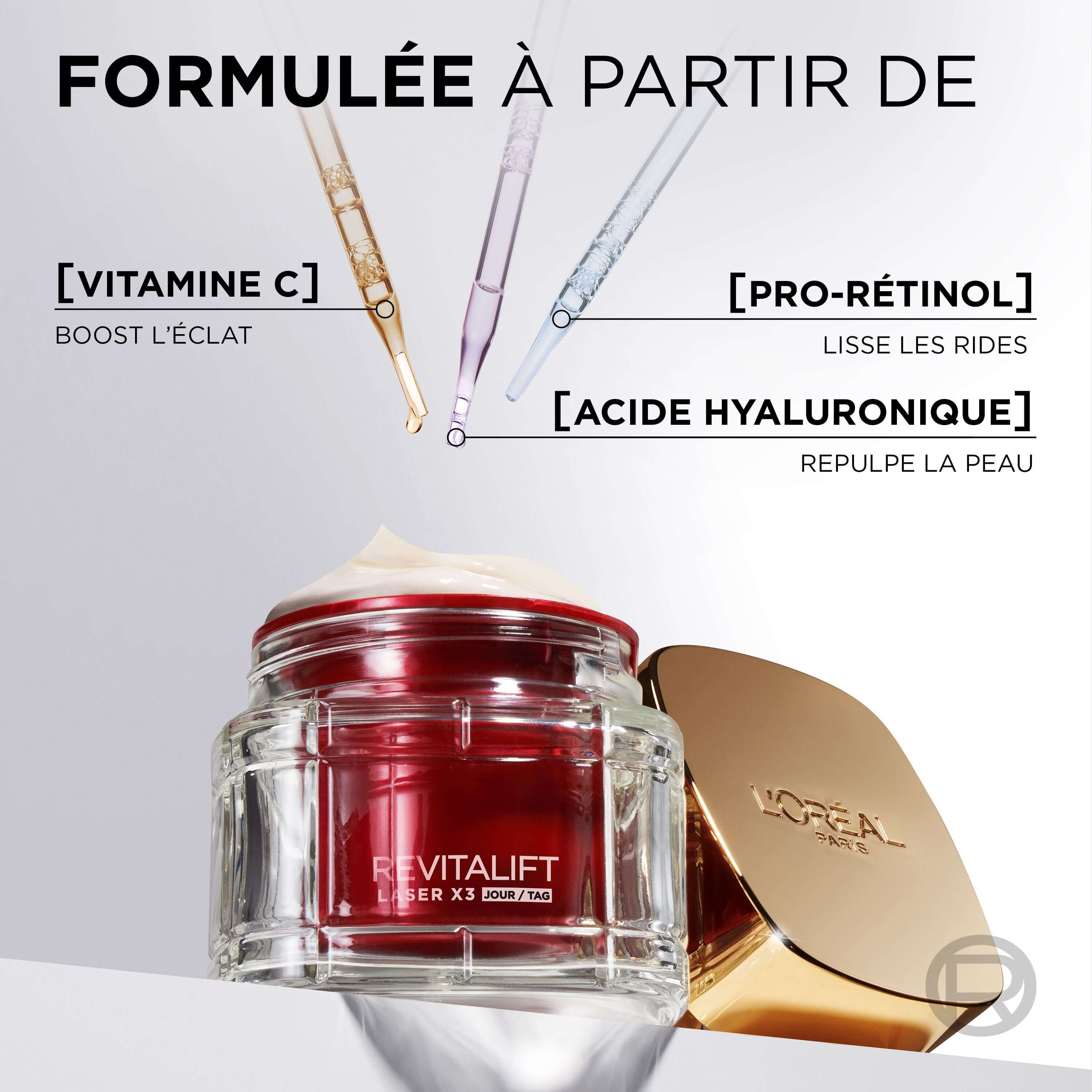 Revitalift Laser - Kit de découverte Lot de 2 Crèmes Rechargeable Anti-Âge - L'Oréal Paris