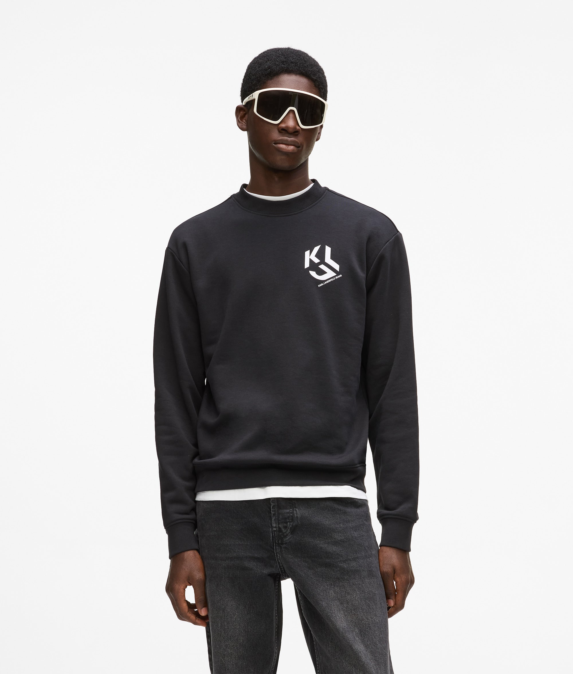Sweater met monogram-patch