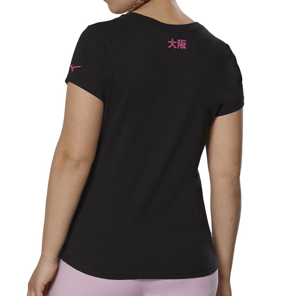 Mizuno T-shirt Noir Femme technique Mizuno Athletic