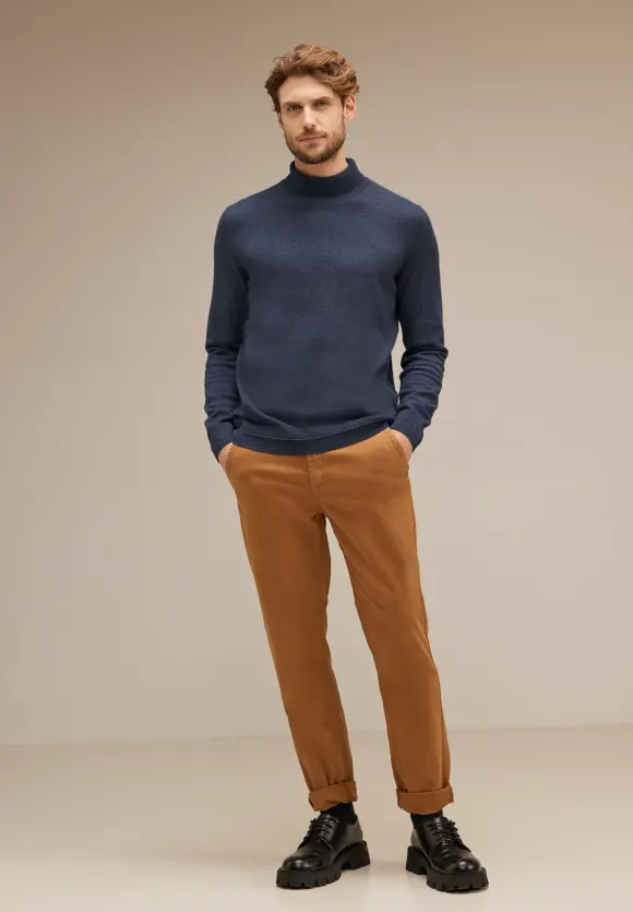 Pullover mit Rollkragen - dusty nordic blue
