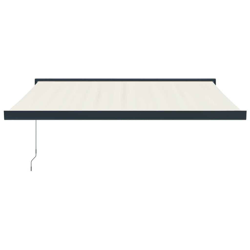 Auvent rétractable crème 3x2,5 m tissu et aluminium
