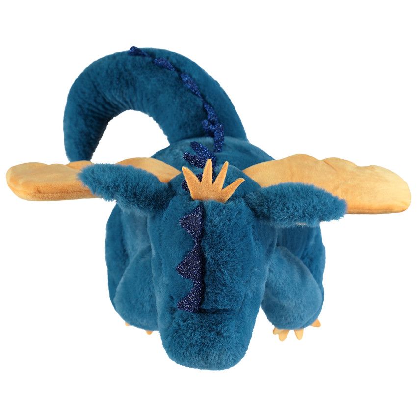 Dragon en peluche 25 cm - Bleu moyen