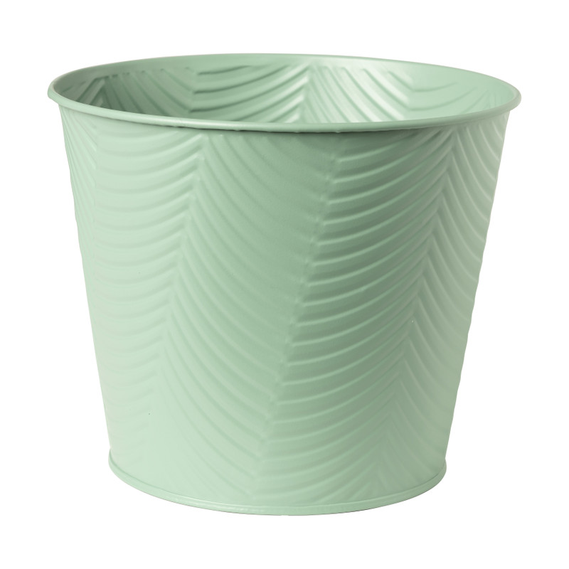 Bloempot patroon maat L - ø15x18 cm - groen