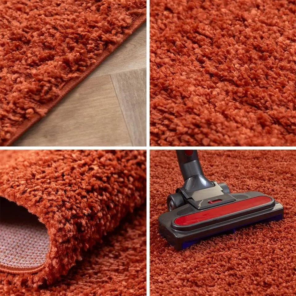 Basic Shaggy vloerkleed Terra / Oranje Hoogpolig - 120x170 CM