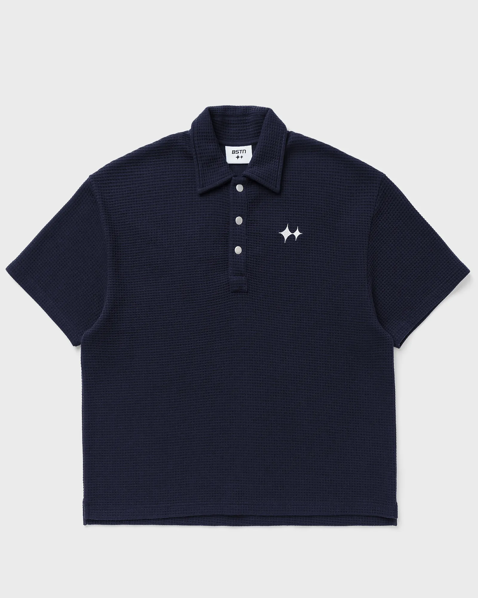 BSTN Brand Oversized Waffle Polo Shirt